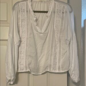 a.n.a White Blouse with Lace Detailing